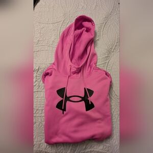Under Armour Vibrant Pink Hoodie with Black Logo